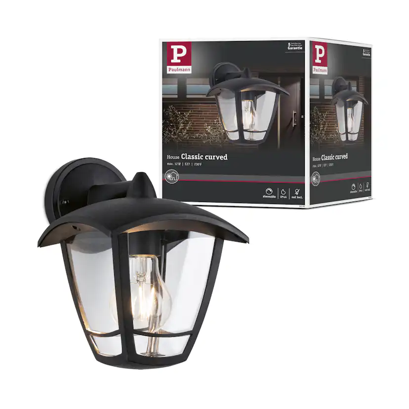 Fasadbelysning Paulmann Classic Curved Hängande IP44 230V