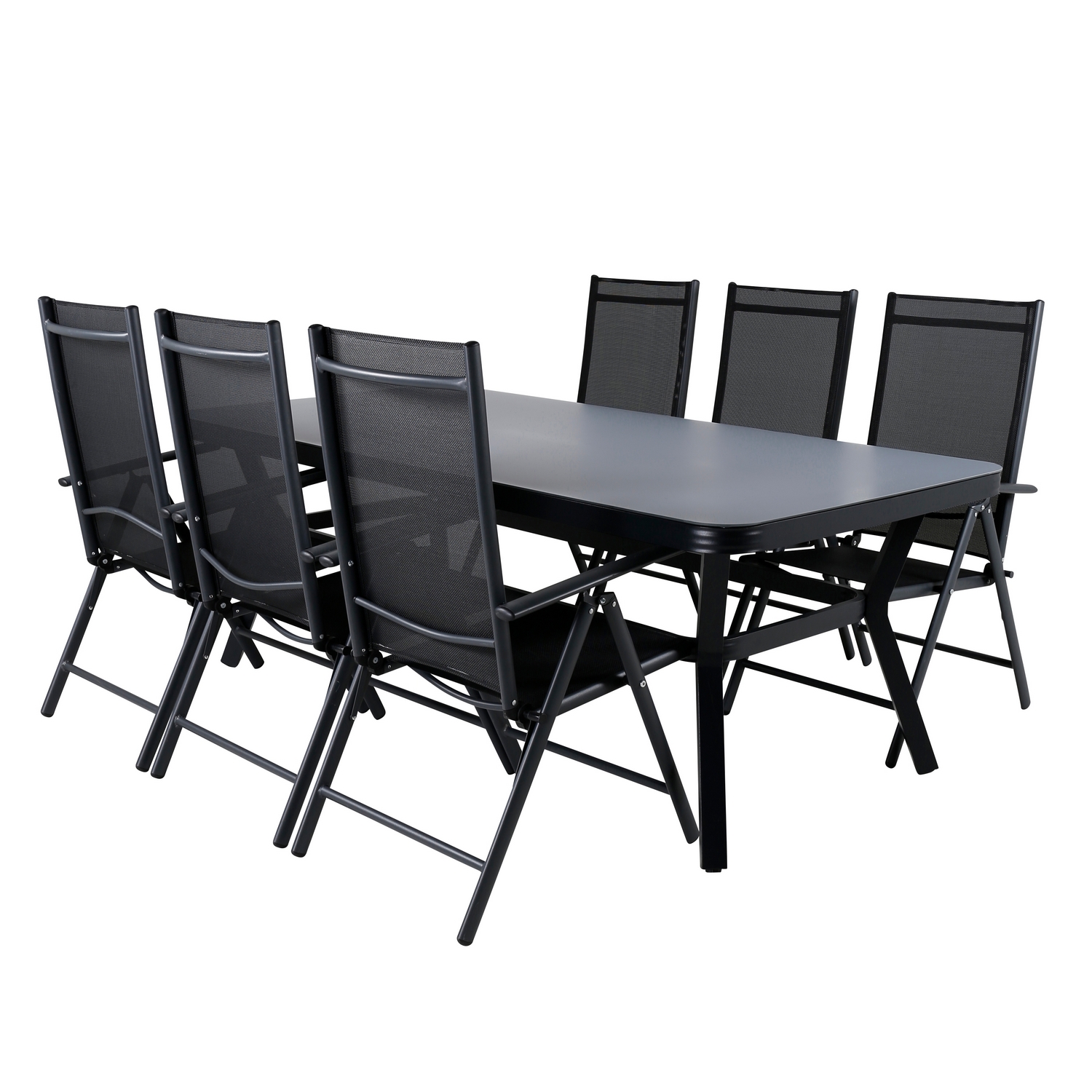 Matgrupp Venture Home Vyn med 6 Bend Matstolar
