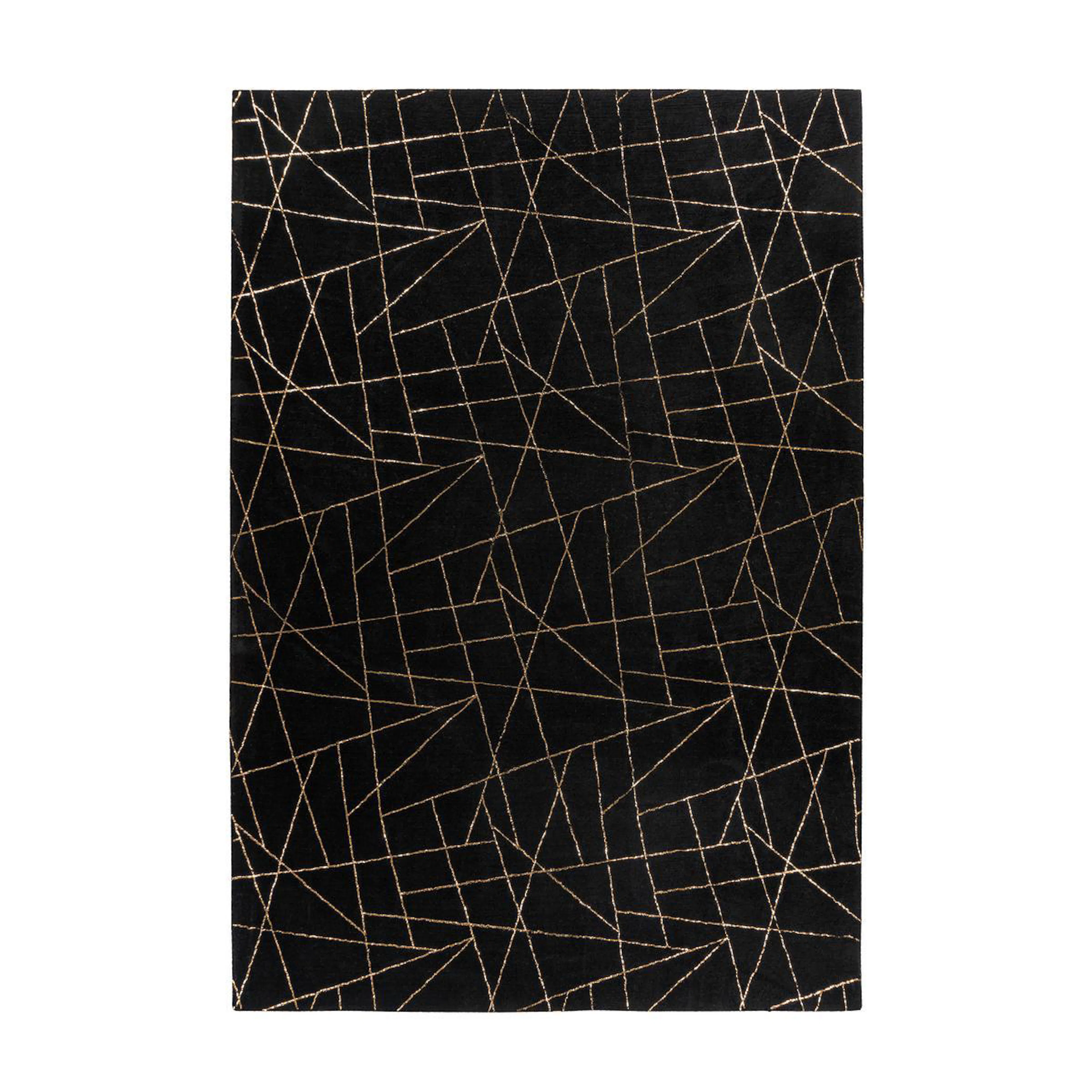 Ngelesbedon Matta Swt Svart/Guld 200x290 cm 200x290 cm, Svart/Guld