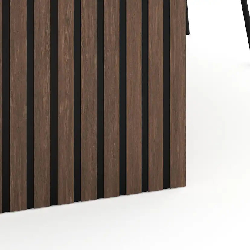 Matgrupp Bark Richeto Rektangulärt Matbord 240 cm Rökt Ek med 6 Lowe Matstol Vit