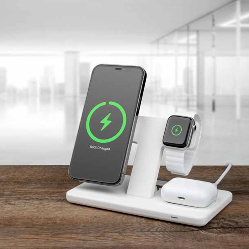 Laddningsstation Fixed 3in1 30W Wireless Mag