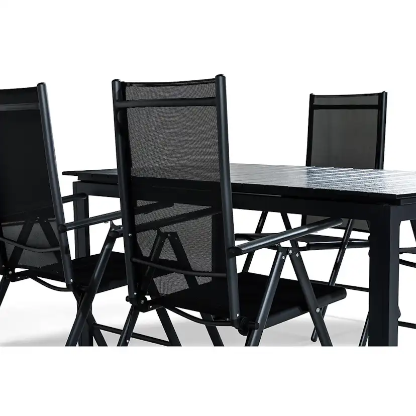 Matgrupp Comfort Garden Tunis 152-210x90 med 4 Positionsstolar Maggie