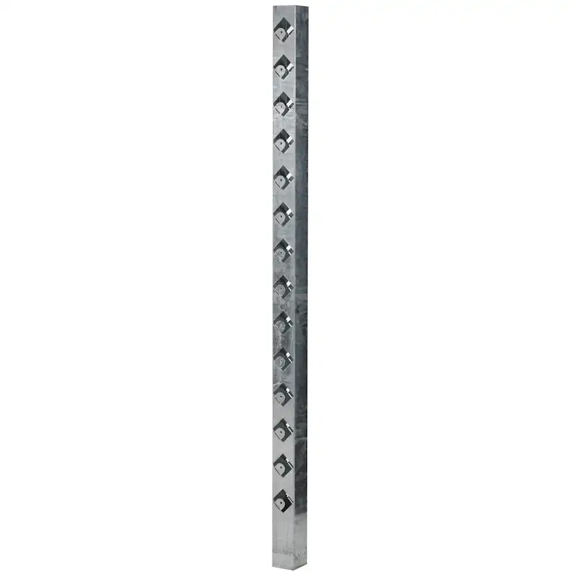 Staketstolpe Öckerö 1480mm varmgalv stål 70x70 Hörn Varmgalvaniserad, Höjd: 1480 mm