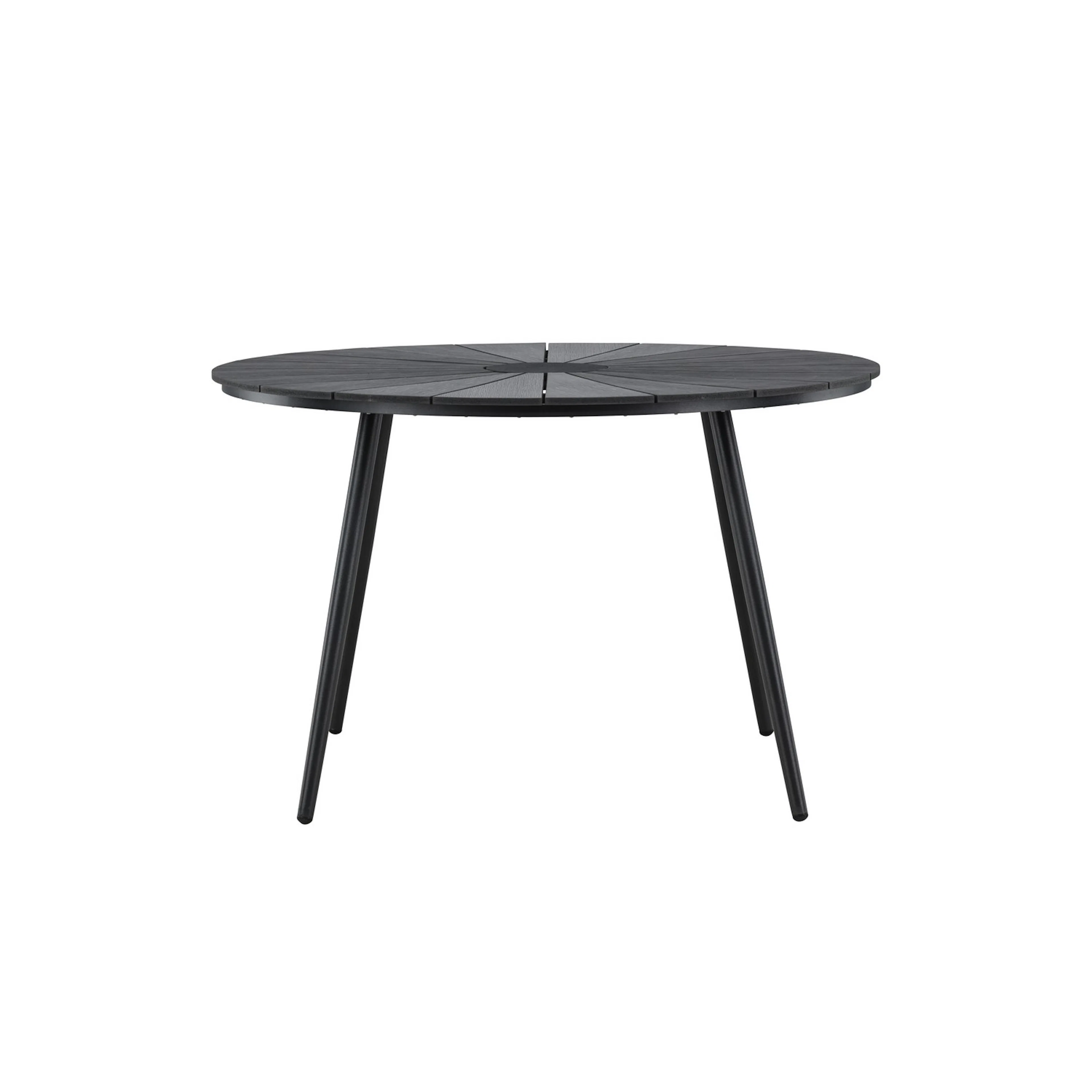 San Vito Dining Table Ø120 - Black / Black Svart