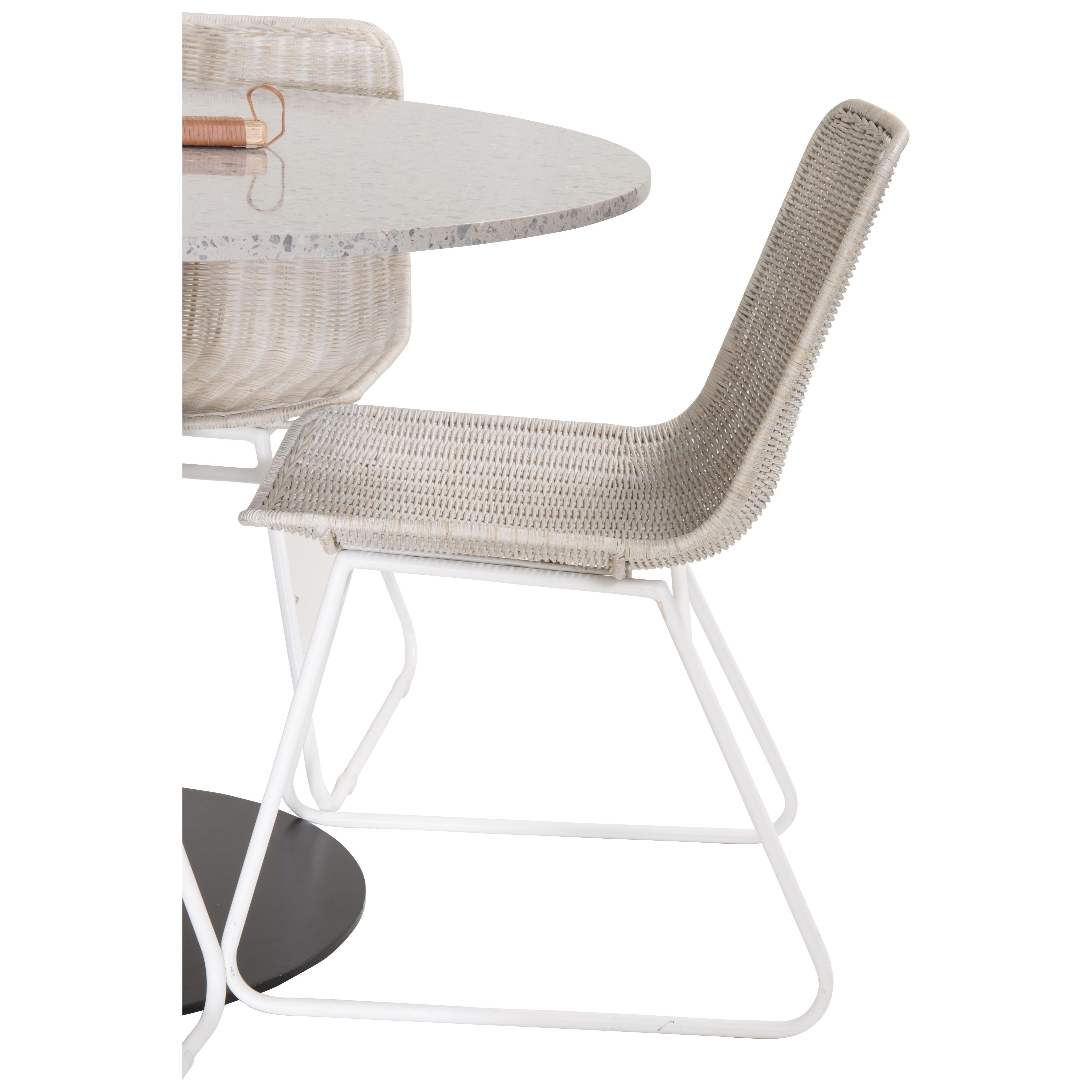 Matgrupp Venture Home Roxanna med 4 Cornelia Stolar Grå Terazzo