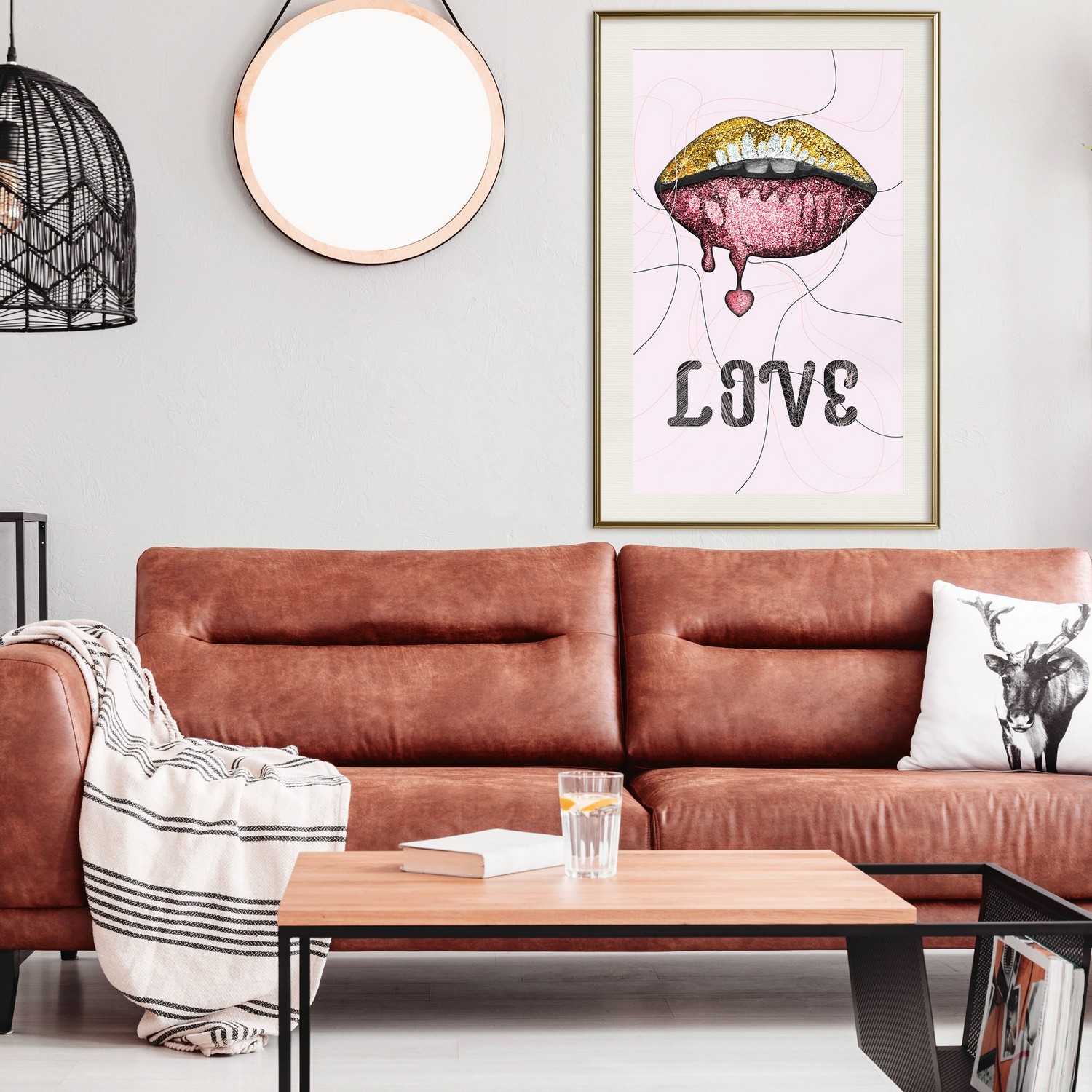 Poster Artgeist Affisch Liquid Lips