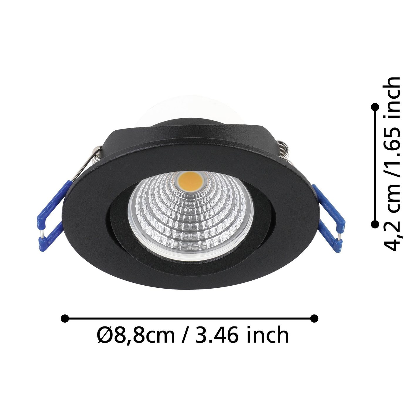 Infälld Lampa Eglo Saliceto 3 st Ø88 mm 2700K Svart
