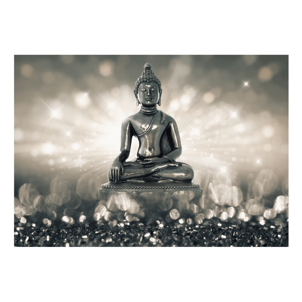 Fototapet Arkiio Självhäftande Silver Buddha