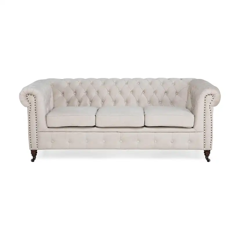 3-sitssoffa Manor House Chesterfield Deluxe Sammet