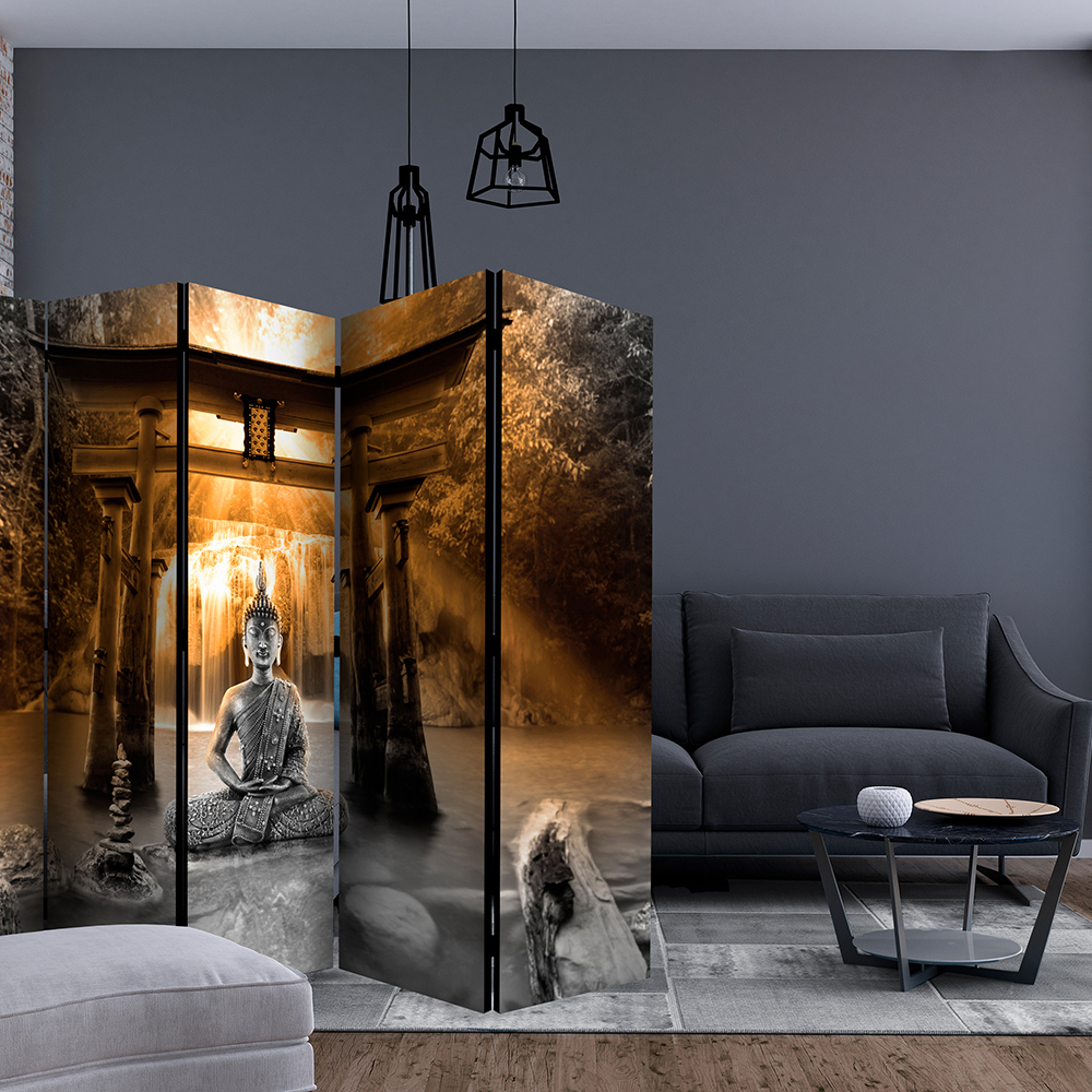 Rumsavdelare Skärmvägg Arkiio Buddha Smile Orange II 225x172 cm