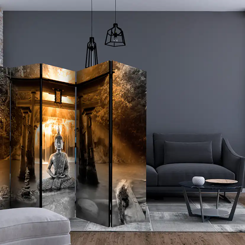 Rumsavdelare Skärmvägg Arkiio Buddha Smile Orange II 225x172 cm
