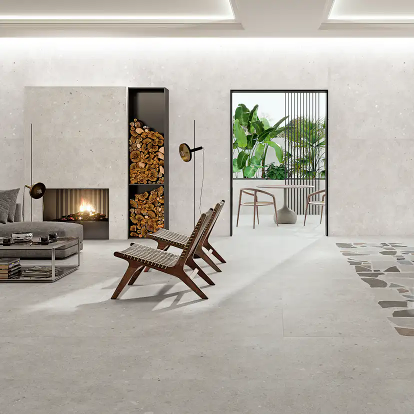 Klinker Tenfors Glamstone White Matt 75x75 cm