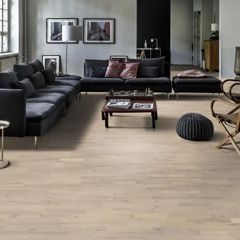 Parkettgolv Kährs Beyond Retro Loft White Ultramatt Lack Ek 3-Stav