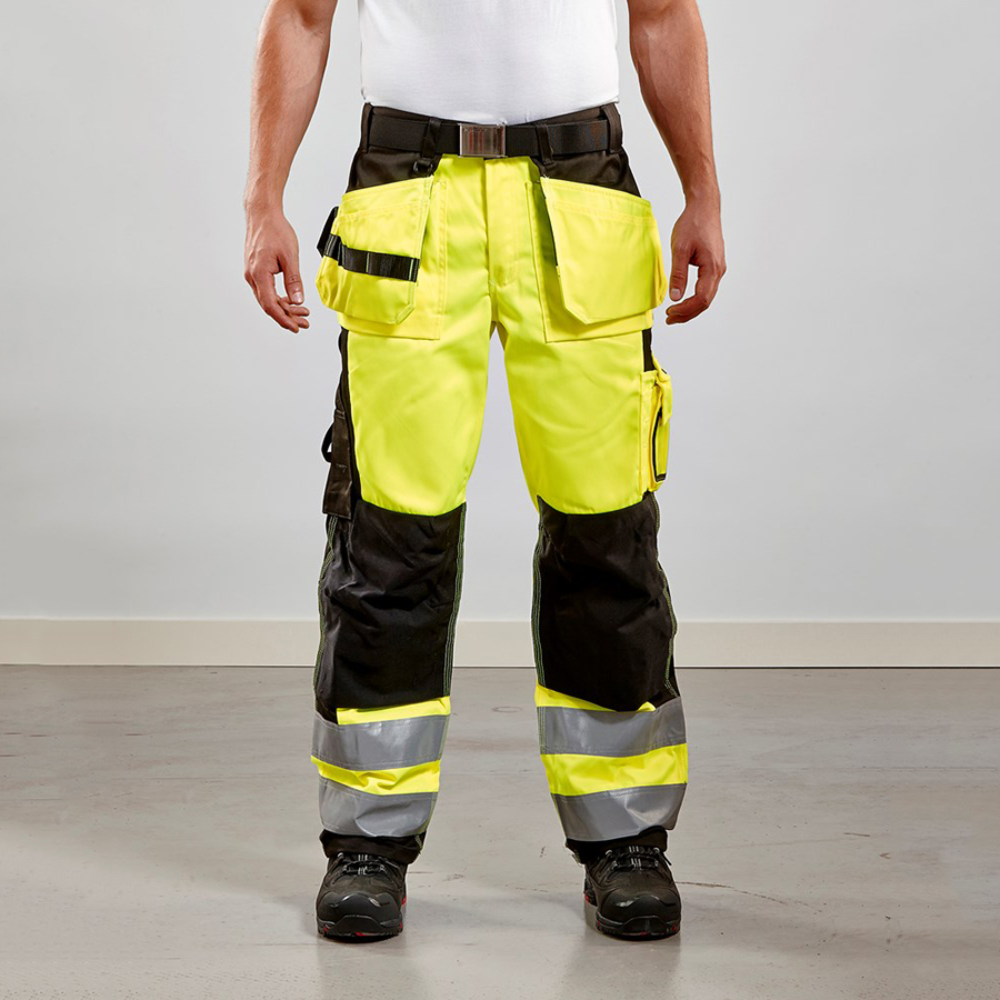 Byxa med spikfickor varsel Gul/Svart D92 Storlek: D92, Gul/Svart