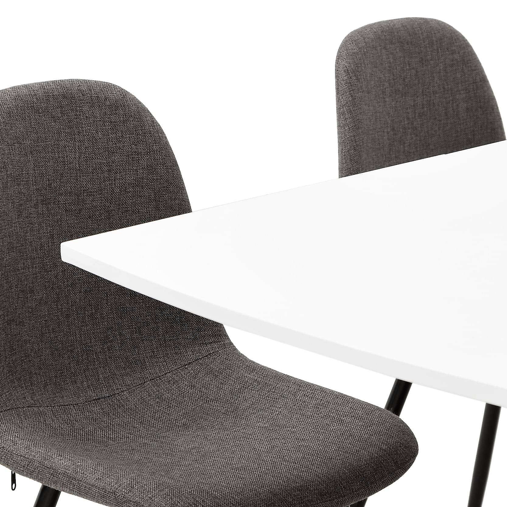 Matgrupp Concept 55 Azusa Rektangulärt Matbord 140-180 cm Förlängningsbartt med 4 John Matstol