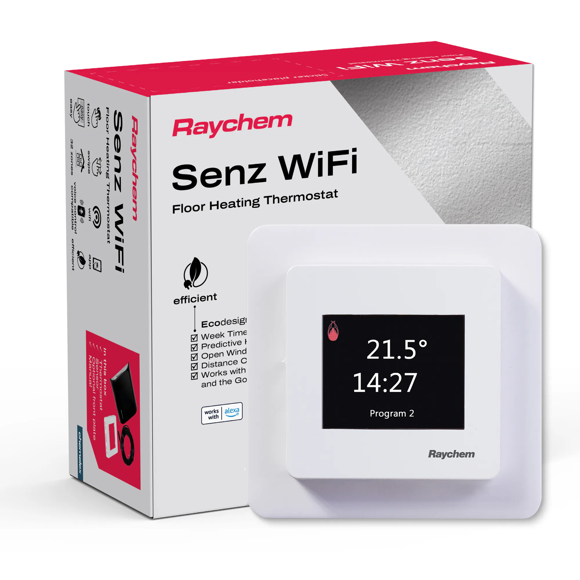 Termostat Raychem SENZ WIFI Golvvärmetermostat för Golvvärmekablar & -Mattor