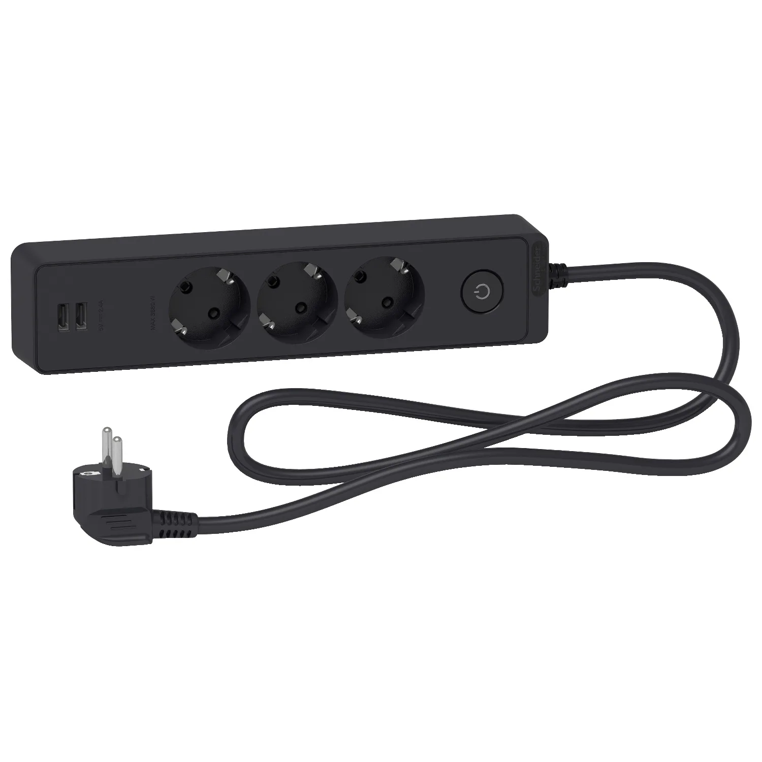 Grenuttag Schneider Electric Unica 3-vägs USB