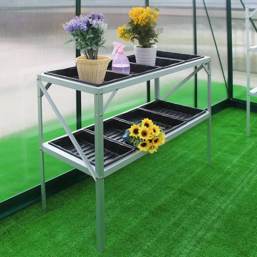 Växthusbord Metalcraft 75cm med planeringslådor