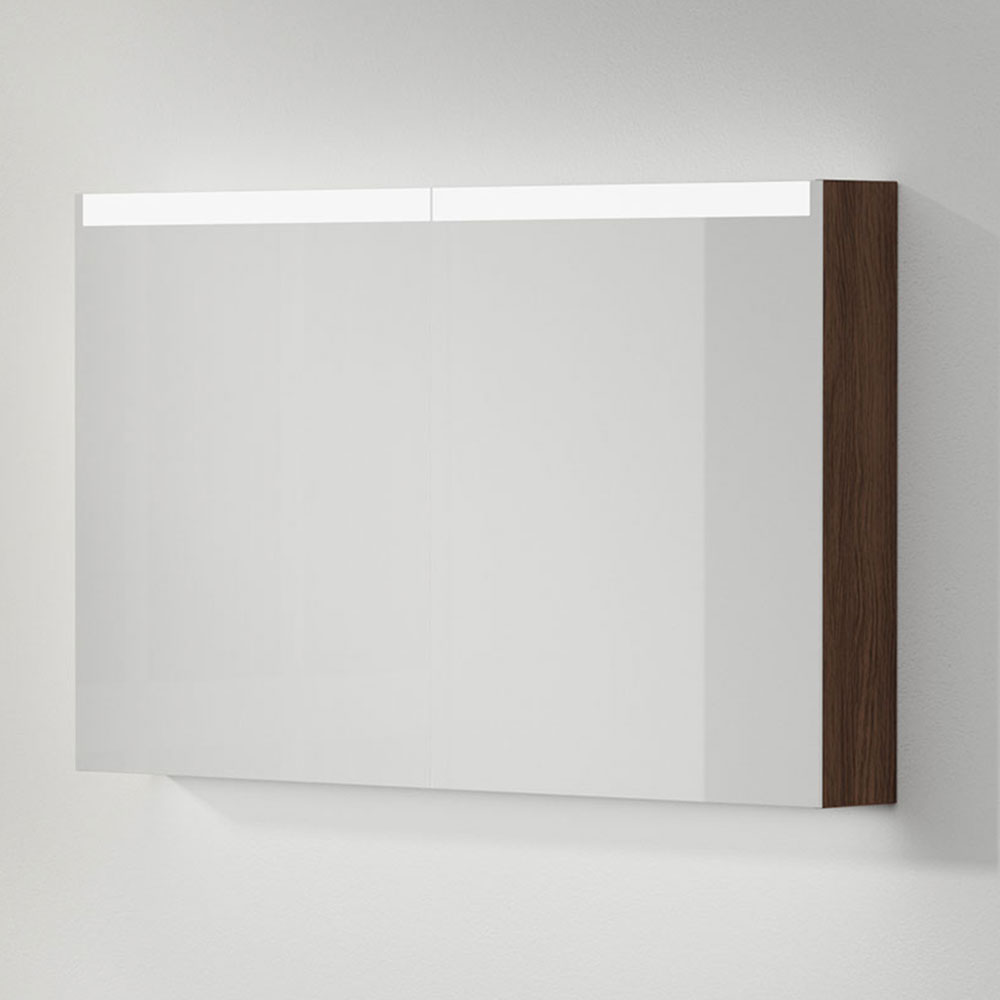 Spegelskåp Stage Plus 120, Dark Oak, 2 Luckor,1200x720x140 Bredd: 1200 mm, Dark Oak, Dubbla luckor