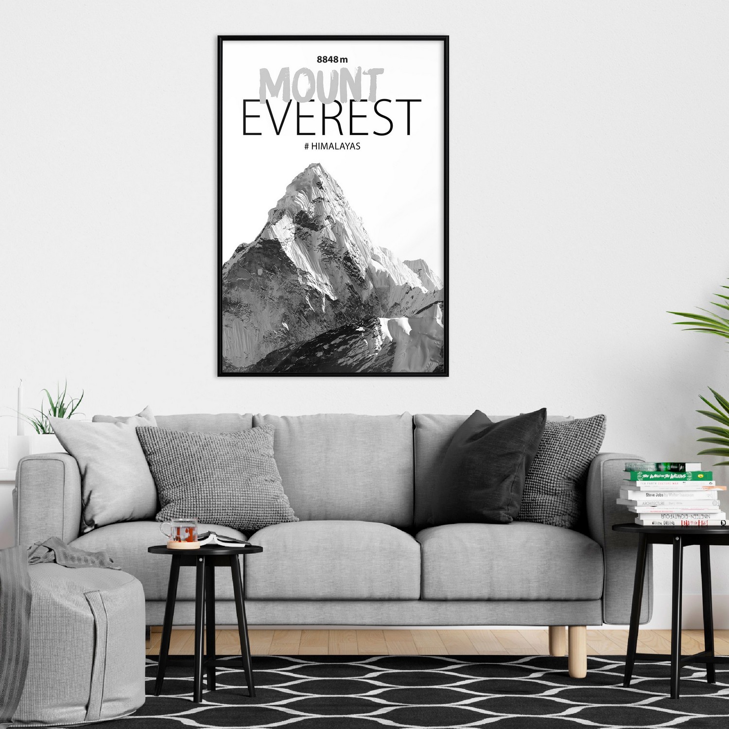 Affisch - Mount Everest [Poster] 20x30 Svart ram, 20x30 cm