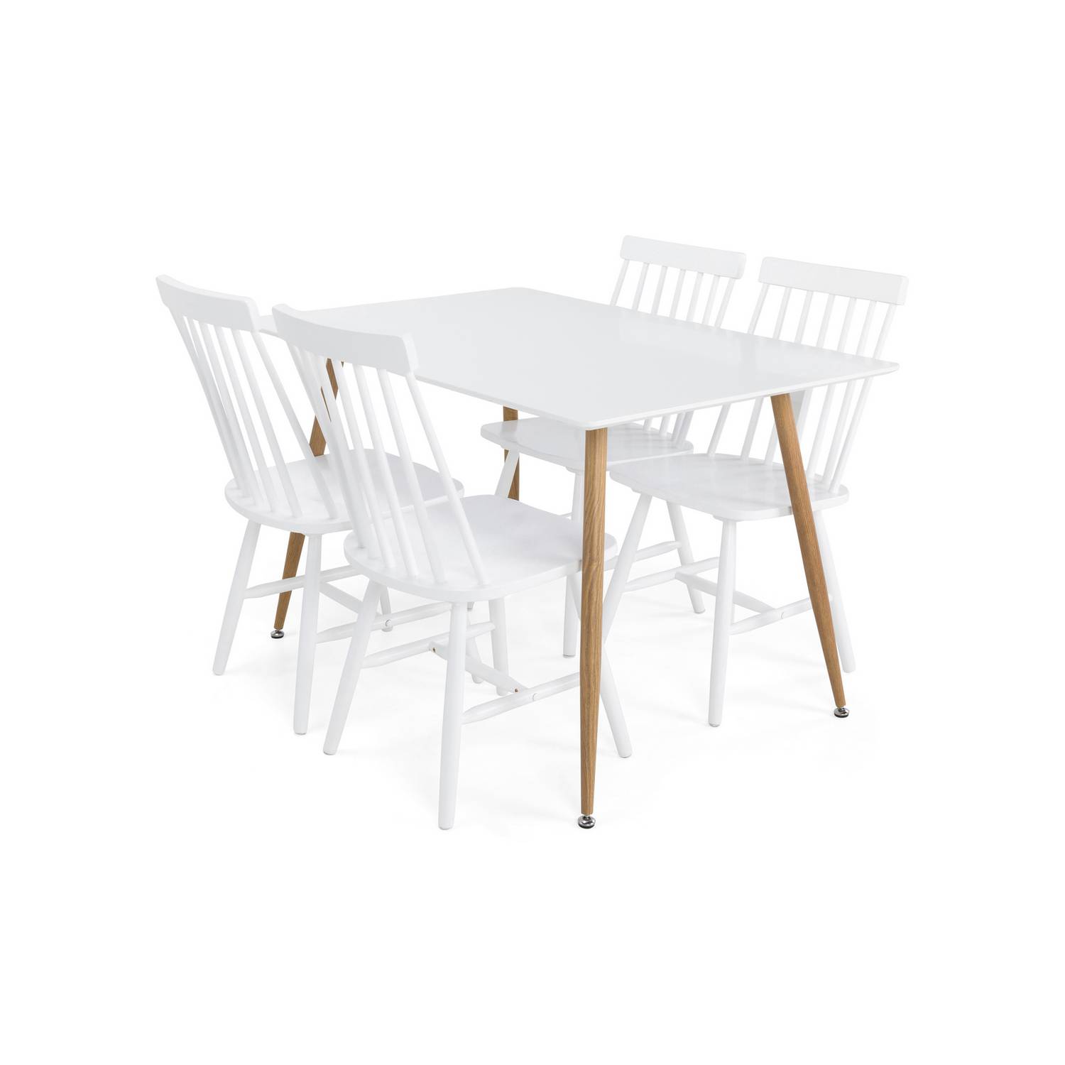 Matgrupp Basic Home Pontus Rektangulärt Matbord 120 cm med 4 Lowa Matstol