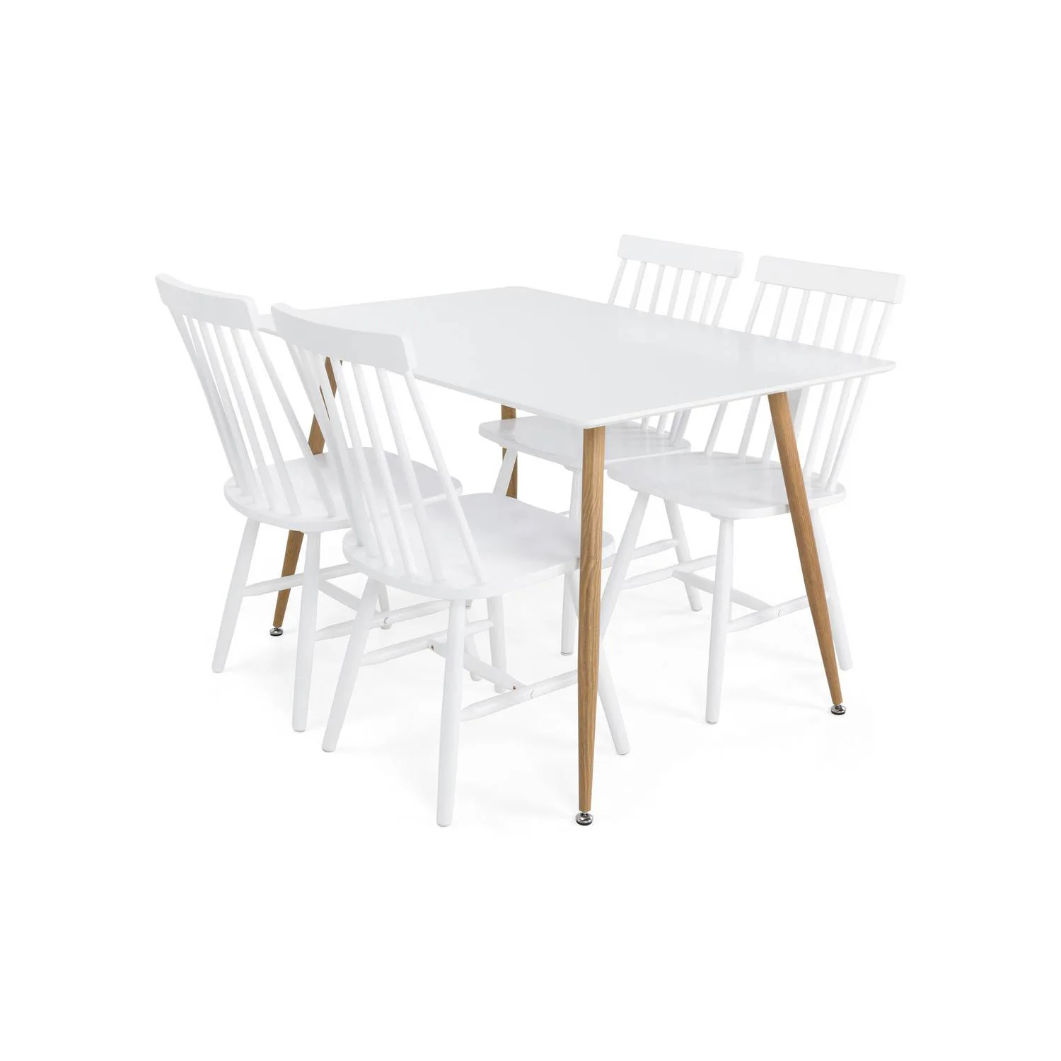 Matgrupp Basic Home Pontus Rektangulärt Matbord 120 cm med 4 Lowa Matstol
