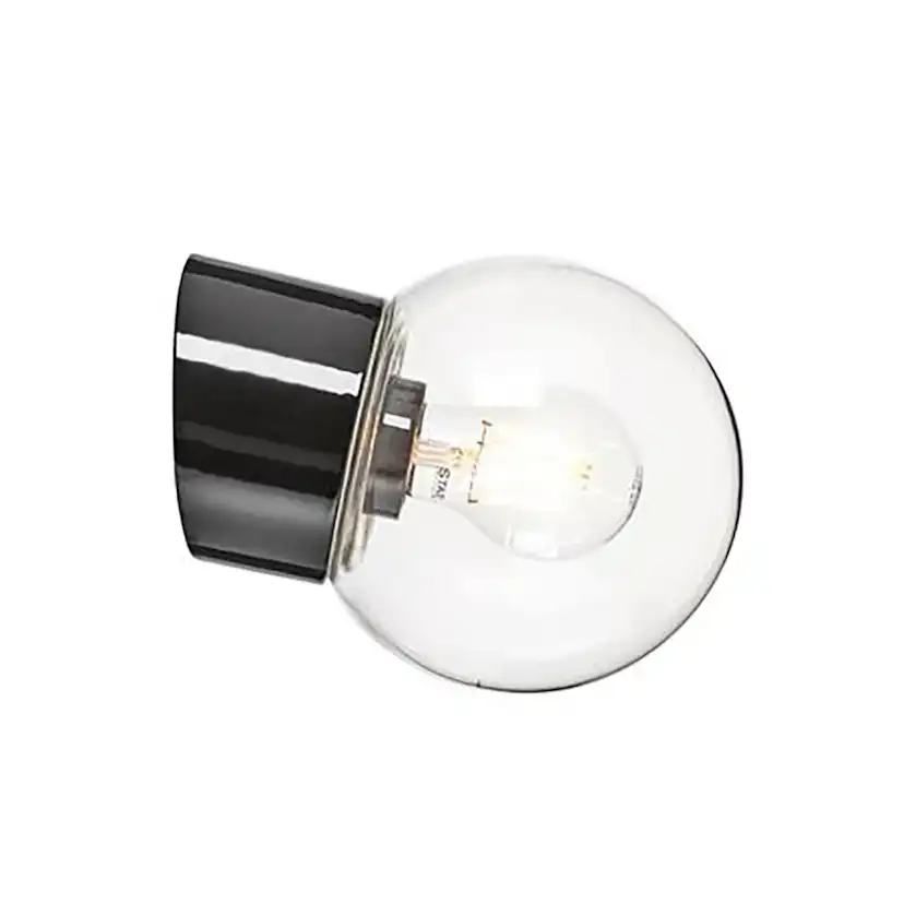 ARM GLOB150 KLAR SVA SNE IP54 Svart/Klarglas, 150 mm