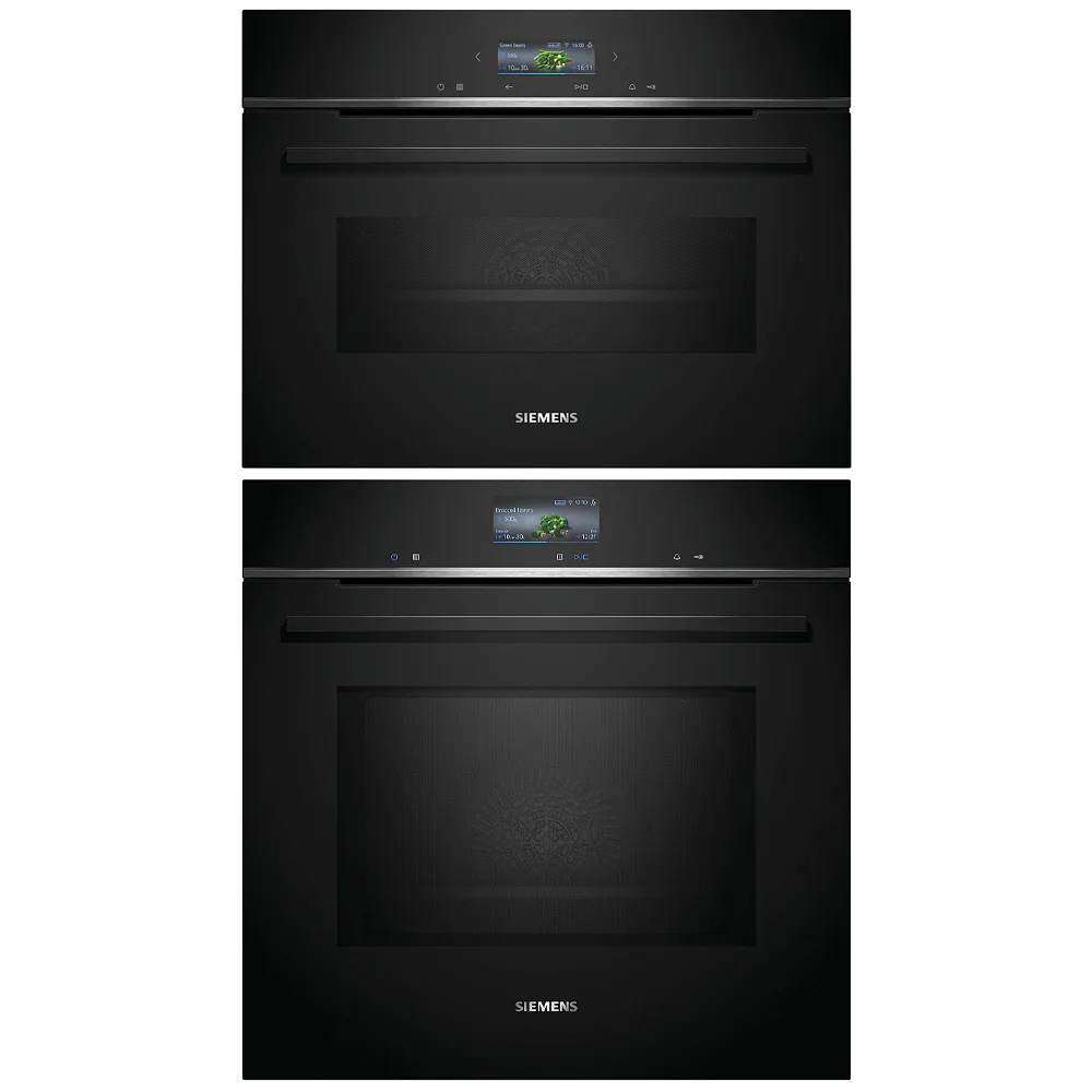 Ugn och Mikro Siemens iQ700 HM736G1B1 + CM724G1B1 Svart