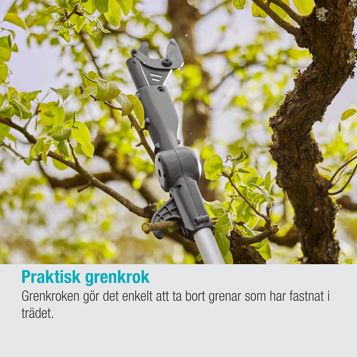 Teleskopisk Stångsax Gardena HighCut 250 Batteri P4A utan Batteri och Laddare