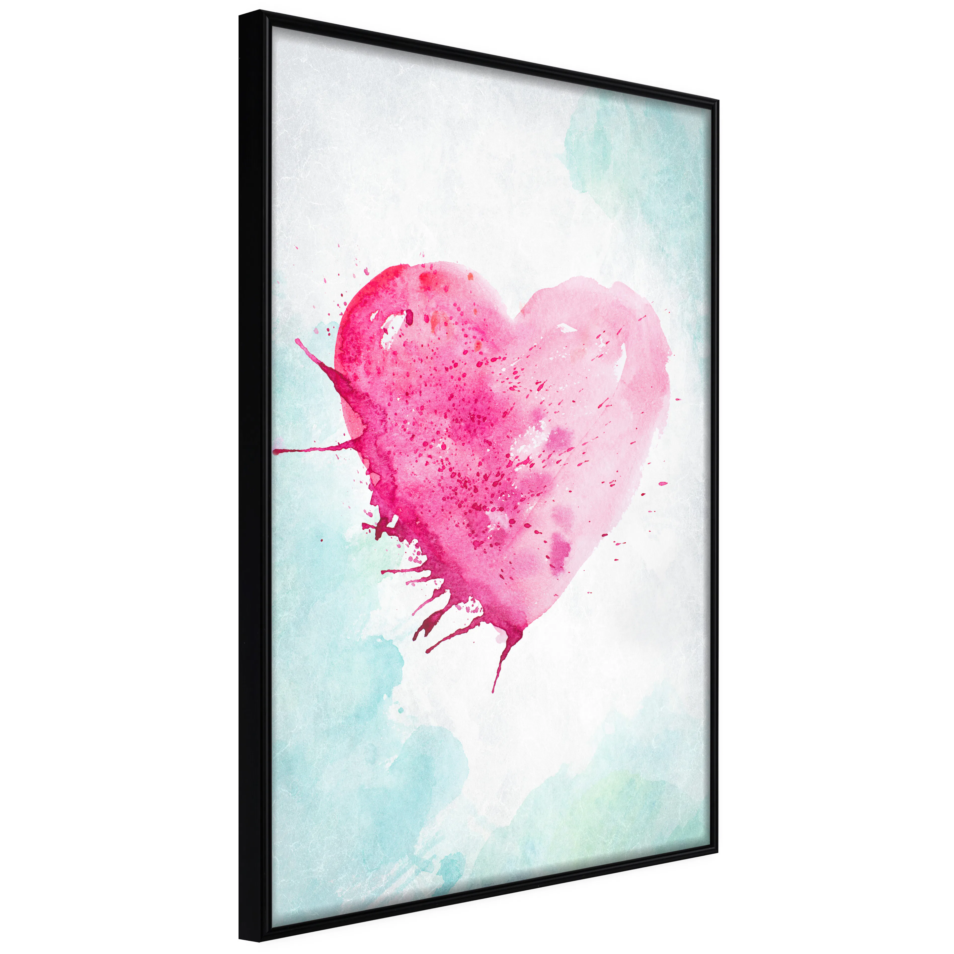 Affisch - Watercolour Heart [Poster] 20x30 Svart ram, 20x30 cm