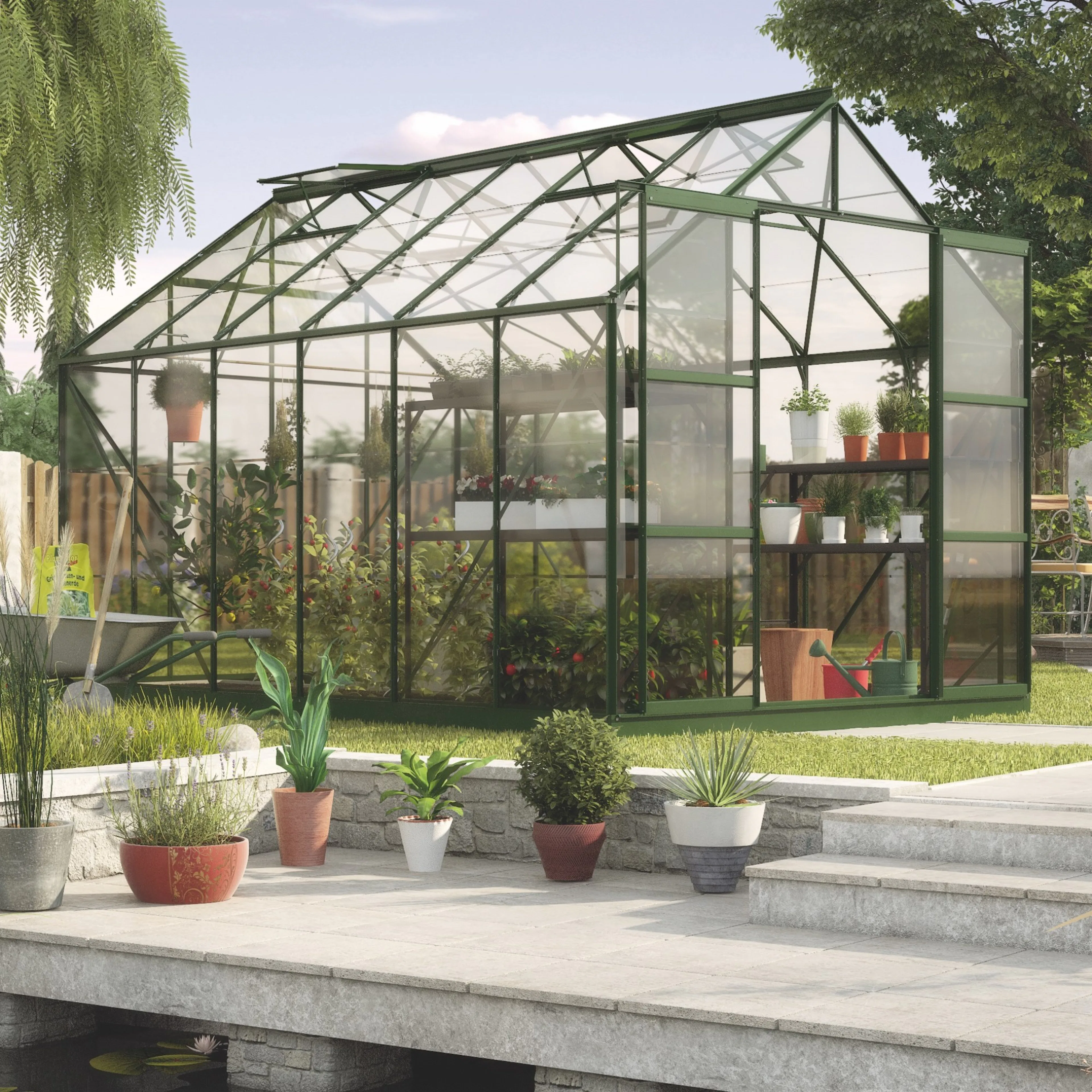 VITAVIA URANUS 9900 GRÖN 3MM DELAT GLAS M/CRESTING Grön