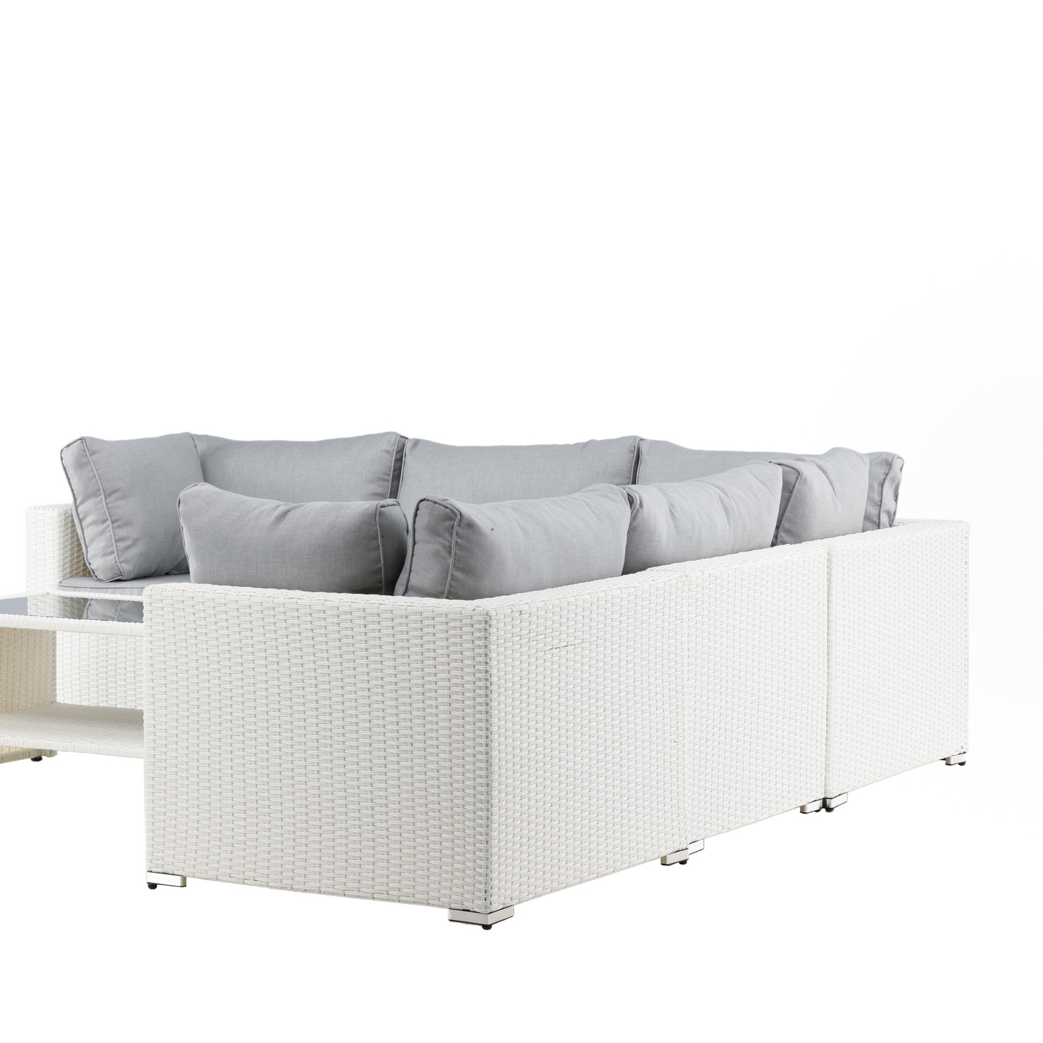 Amazon Modulsoffa 3+2+1 - Vit / grå dyna Vit