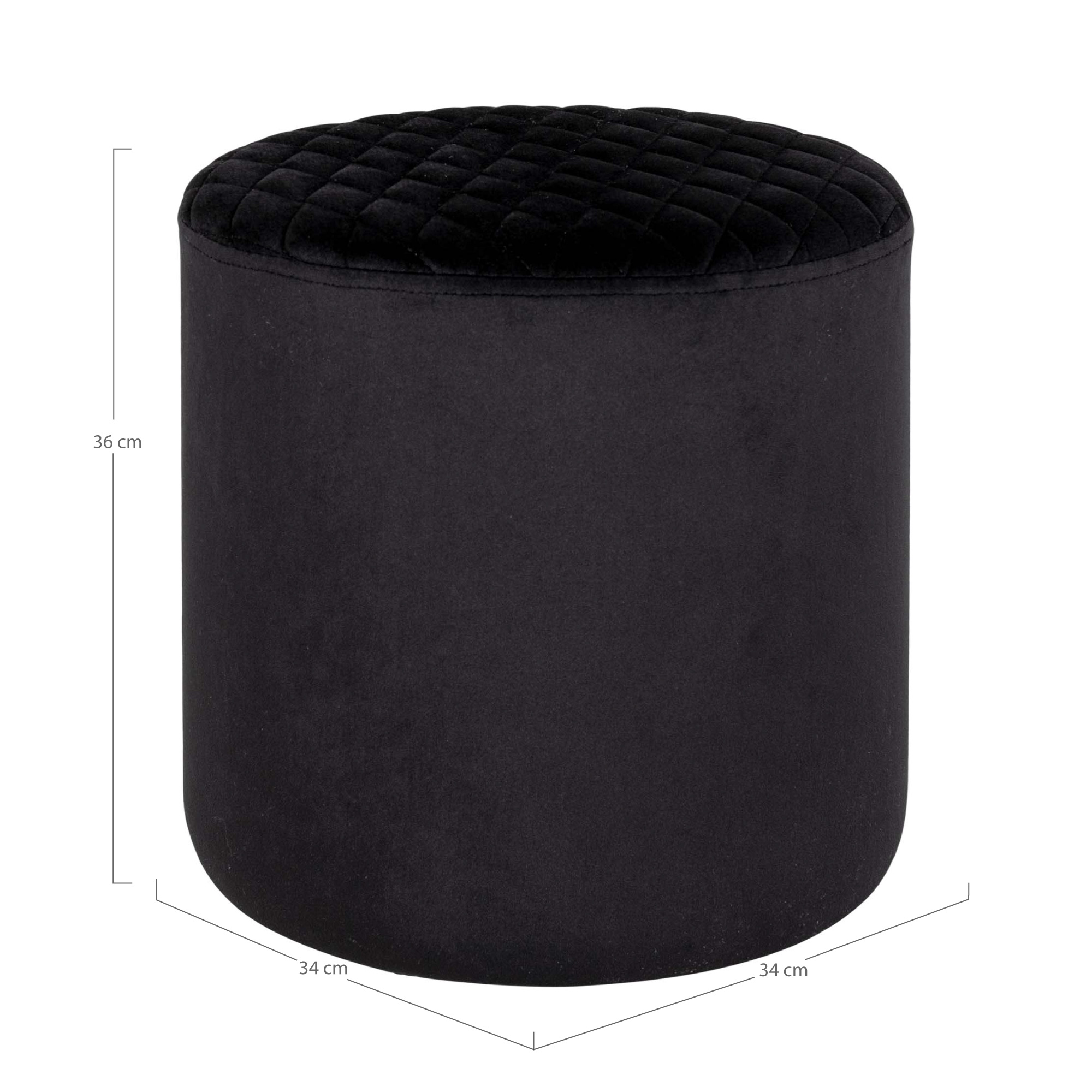 Sittpuff House Nordic Ejby Sammet Svart