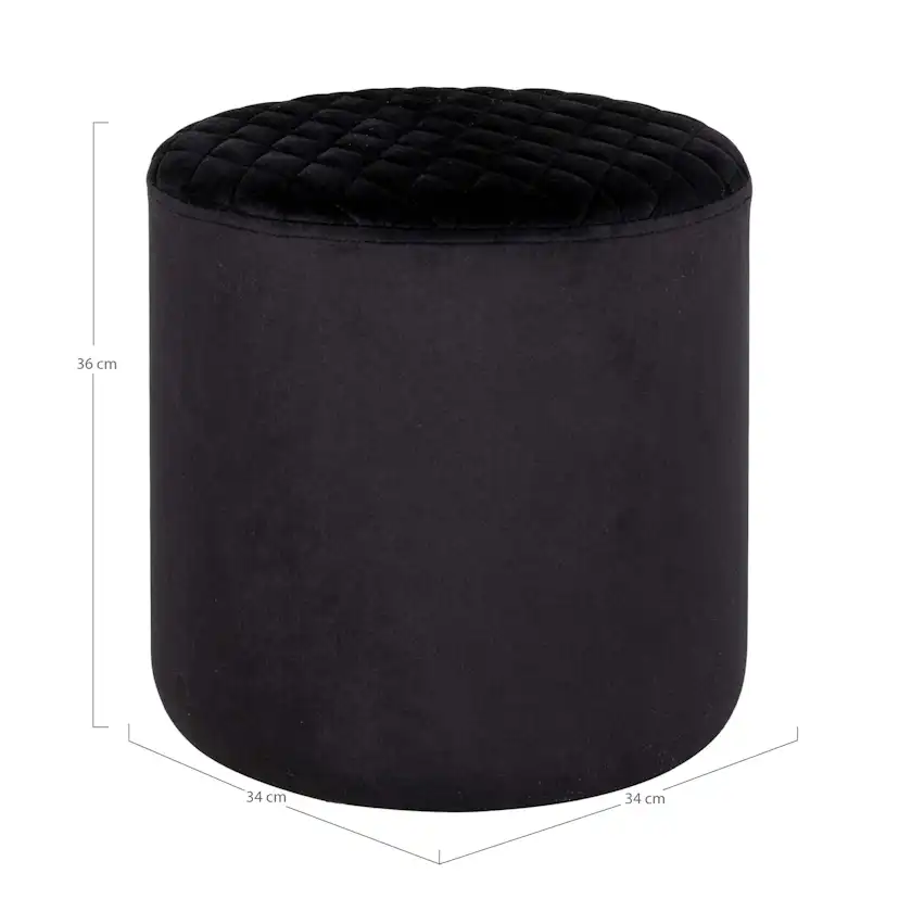 Sittpuff House Nordic Ejby Sammet Svart