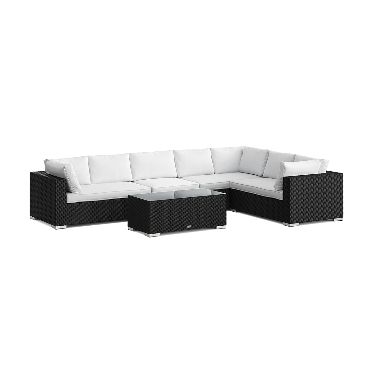 Loungegrupp Comfort Garden Bahamas L-formad utesoffa vänster, 7-sits med bord