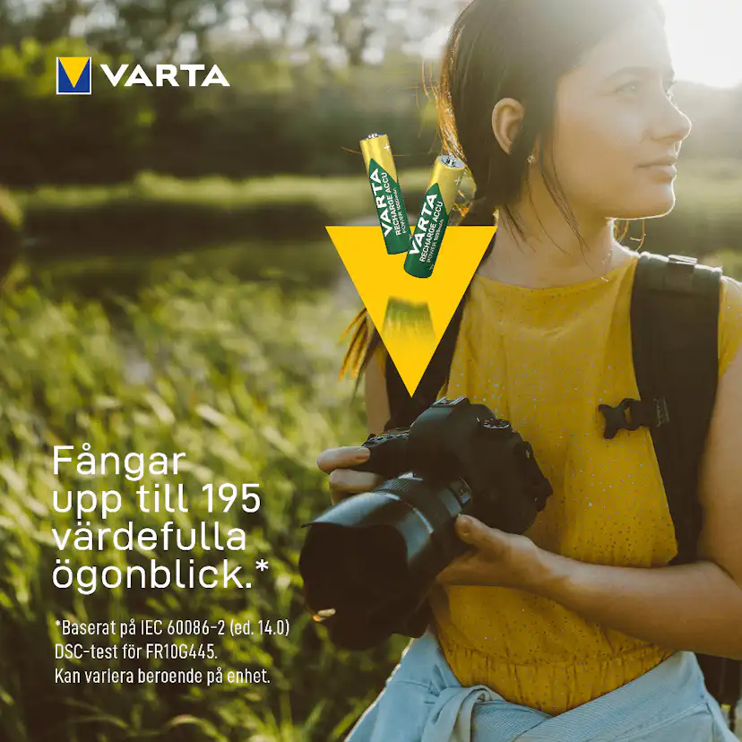 Batteri VARTA Laddningsbara Alkaliska AAA 1000 mAh 4-Pack