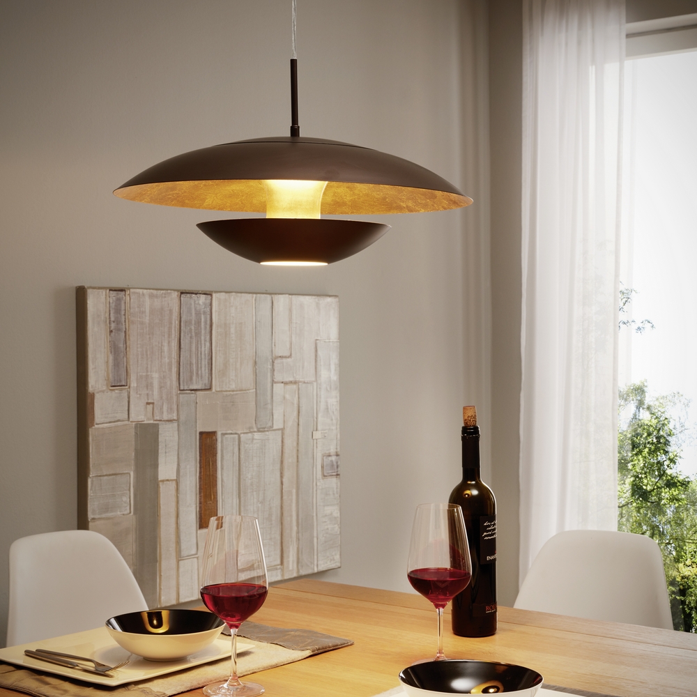Taklampa Eglo Nuvano D48 Brun/Guld