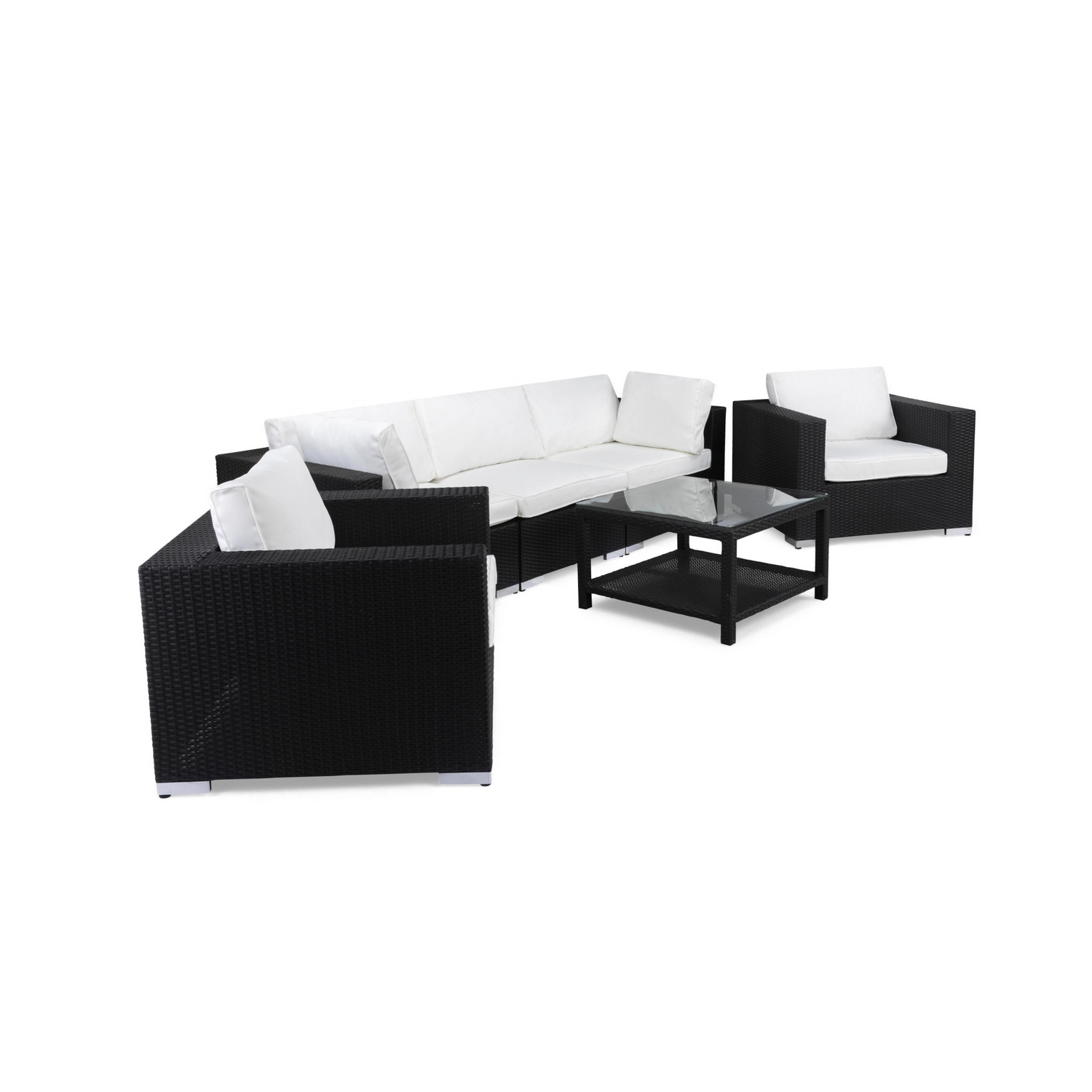 Loungegrupp Comfort Garden Bahamas 3-sits med 2 Fåtöljer och Bord 75x75 Utomhus