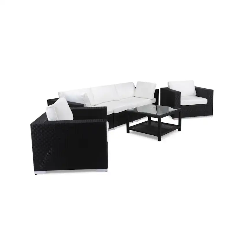 Loungegrupp Comfort Garden Bahamas 3-sits med 2 Fåtöljer och Bord 75x75 Utomhus