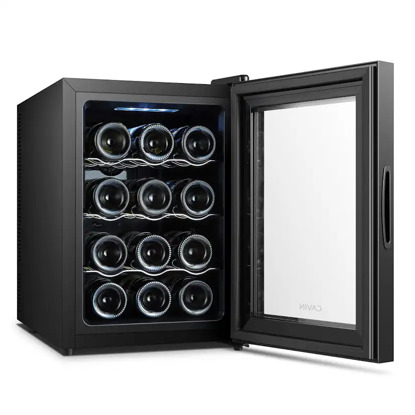 Vinkyl Cavin Tundra Collection 12 Black TC-12B Fristående Svart 12 Flaskor
