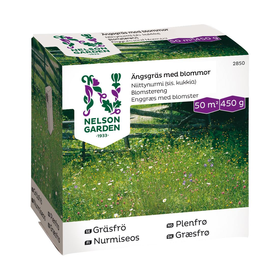 Gräsfrö Nelson Garden Ängsgräs med Blommor