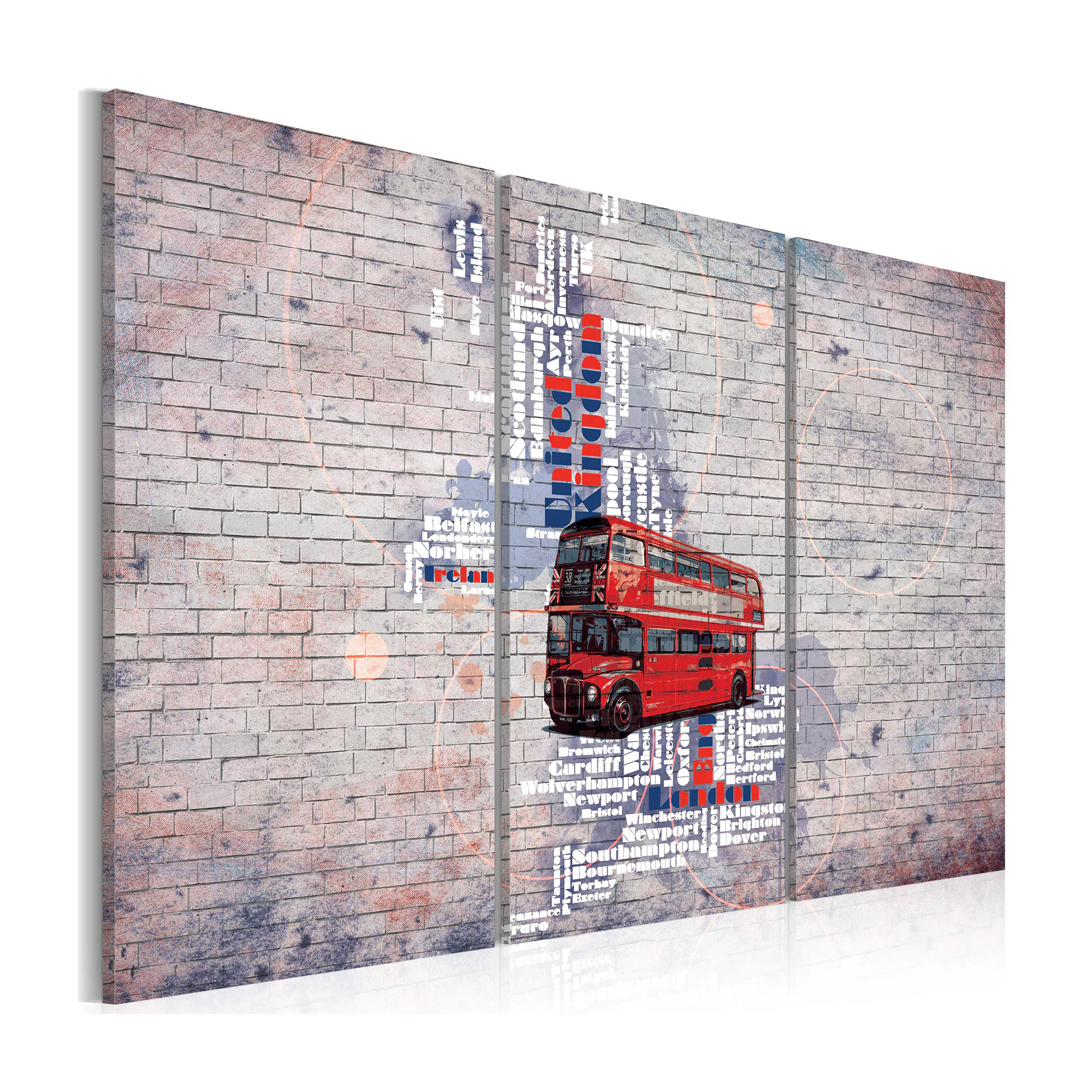 Tavla Arkiio Runt Storbritannien Av Routemaster Triptych