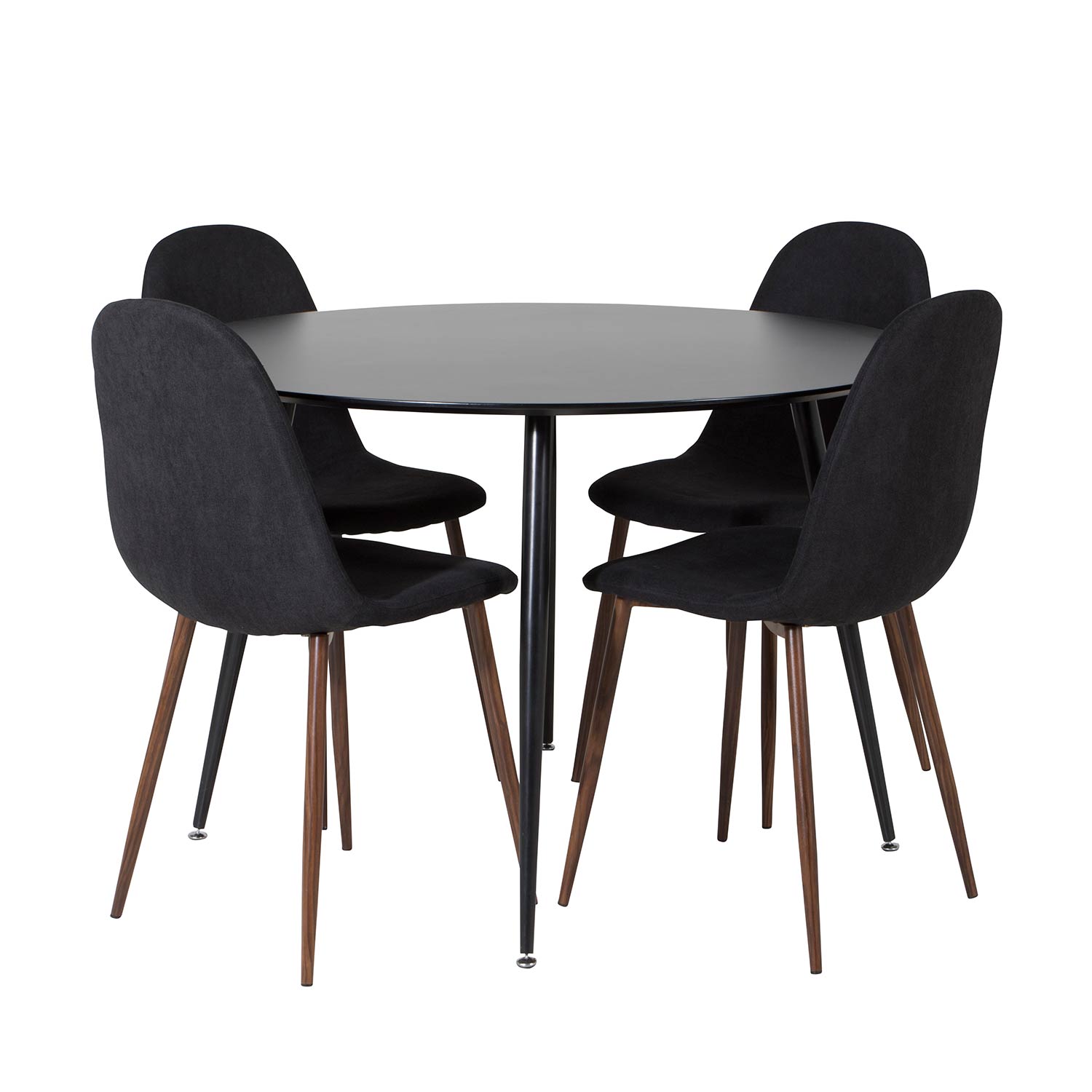 Matgrupp Venture Home Silvia med 4 Pobbie Stolar Runt Polyestertyg