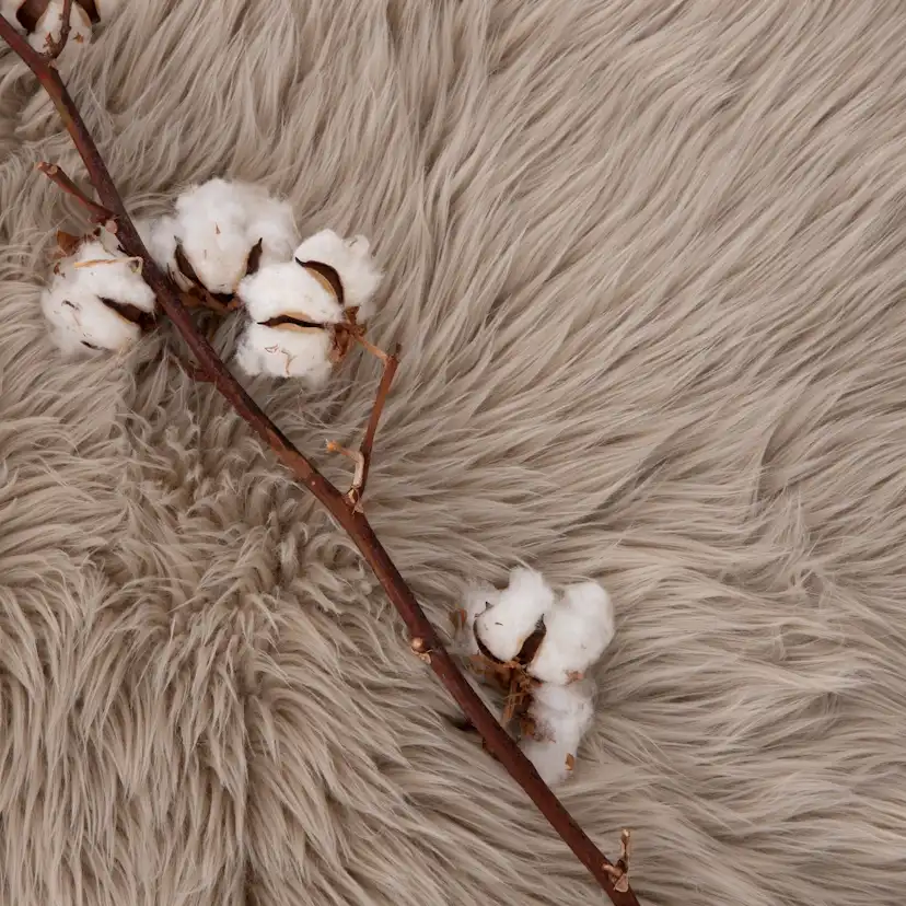 Katy Sheepskin Polyester/fake suede/Acrylic - Beige / - 60*9 Beige