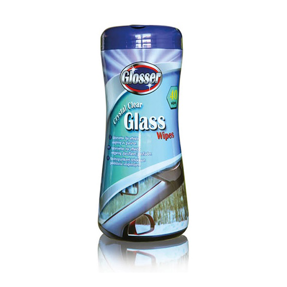 Våtservetter Glosser Crystal Clear Glass Wipes 40 wipes