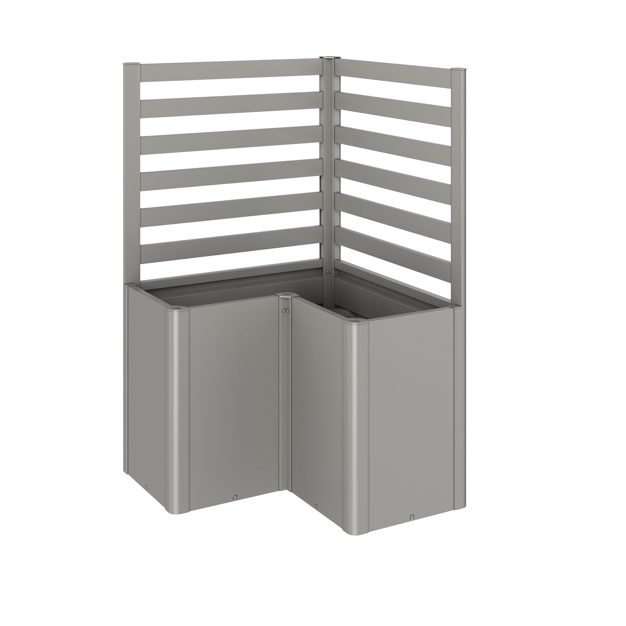 Spaljé (2 del) til L-form storlek L100 metallic kvarts-grå Kvartsgrå, 100 cm