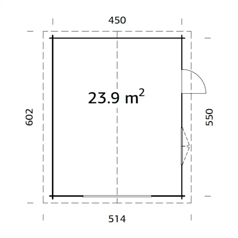 Irene/Roger 23,9 m2 kit Impregnerad transparent
