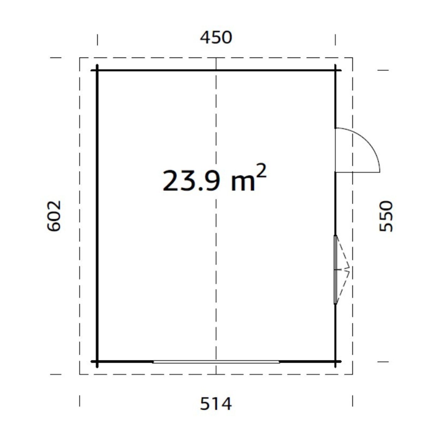 Irene/Roger 23,9 m2 kit Brun dippad