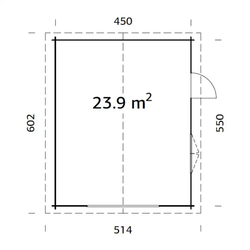 Irene/Roger 23,9 m2 kit Brun dippad