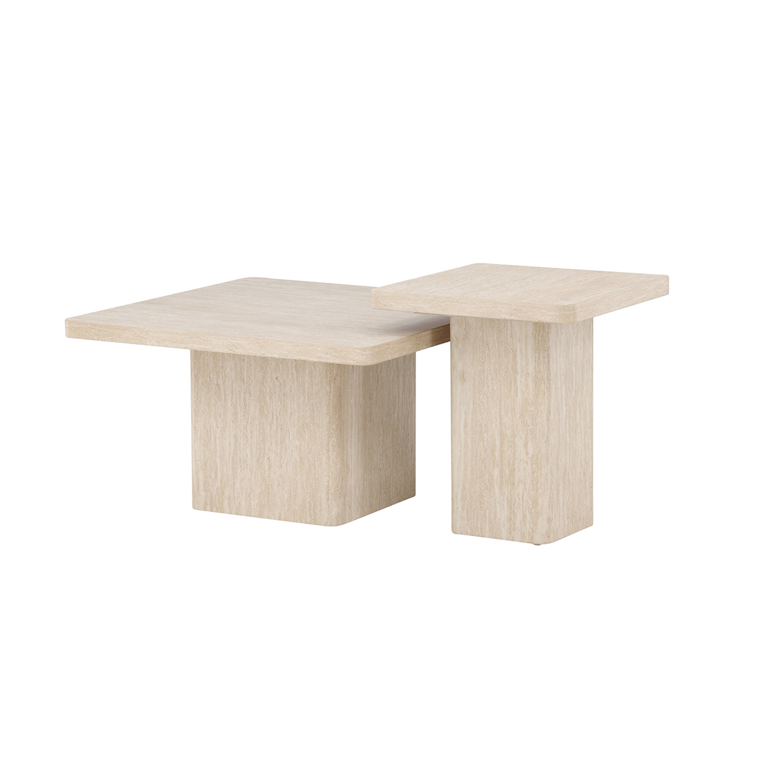 Soffbord Venture Home Qvart Set 80x80x46 cm & 50x50x56 cm